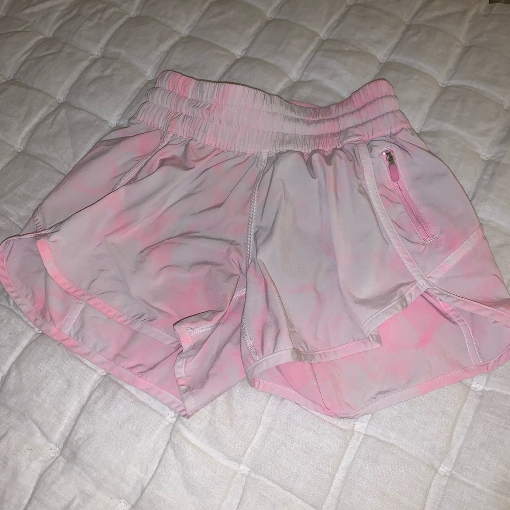 Lululemon pink tye dye shorts sz 4